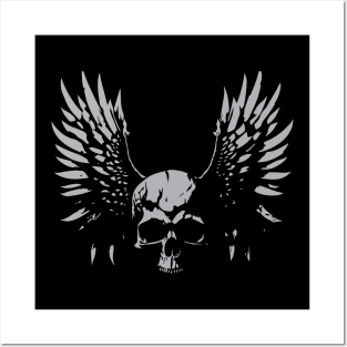 Skull with Wings Posters and Art